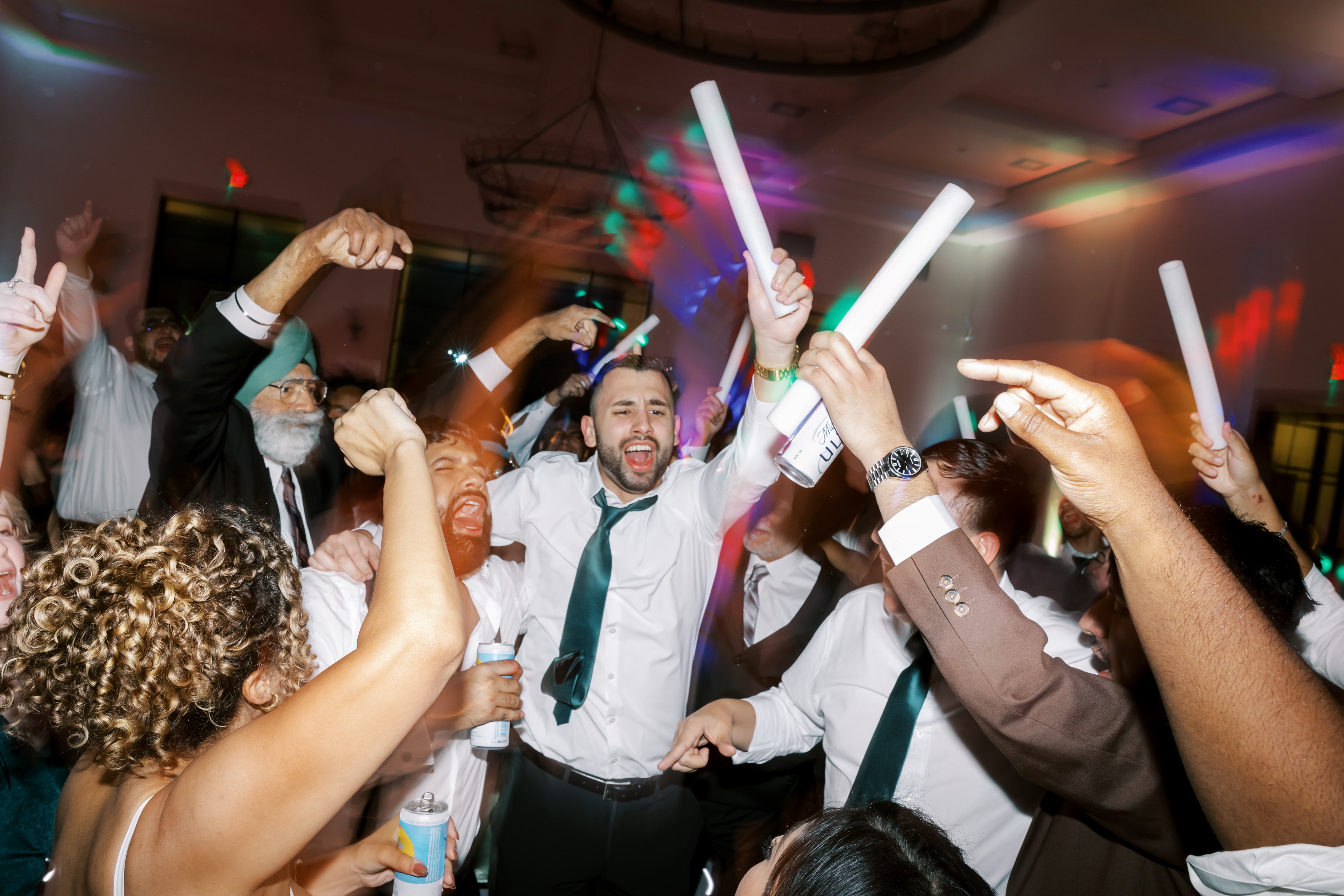 Packed Dance Floor at Bollywood Sangeet Night with Dhol